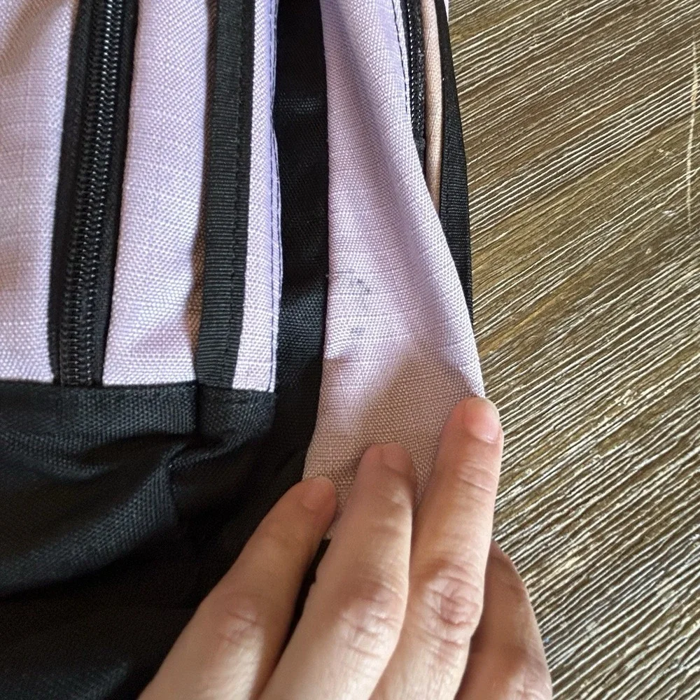 Eastpak Backpack Purple And Black Canvas Book Bag